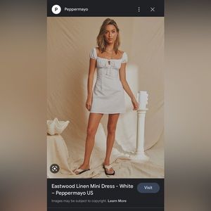 Pepper mayo Eastwood white linen dress. Worn once